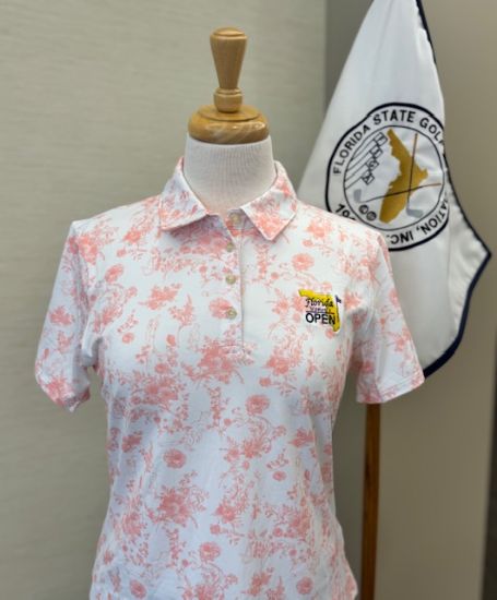 Picture of Puma Wmns Polo - Pink and White Pattern (1)